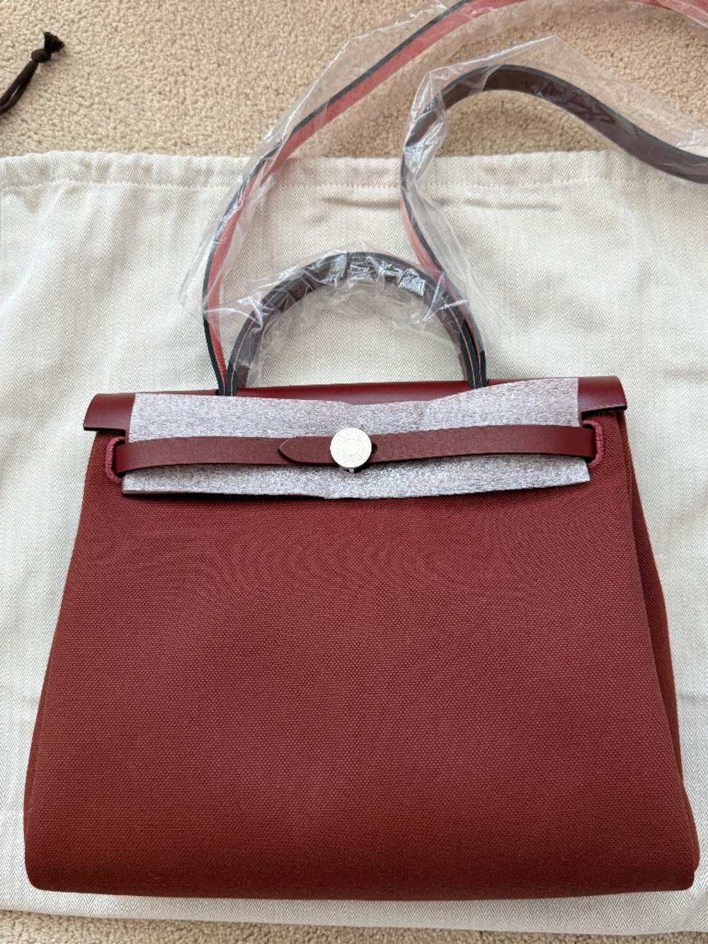 New Hermes Herbag 31 Rouge H PHW